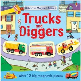 Trucks and diggers (usborne magnet books)