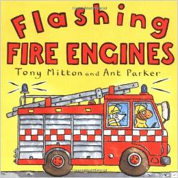 Flashing fire engines