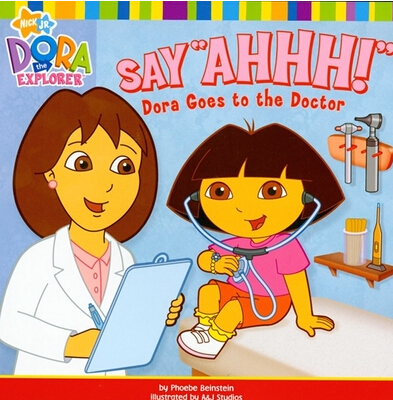 Say"Ahhh!" Dora goes to the doctor