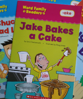 Jake bakes a cake